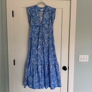 NWT Steve Madden Blue Floral Amanda Midi Dress